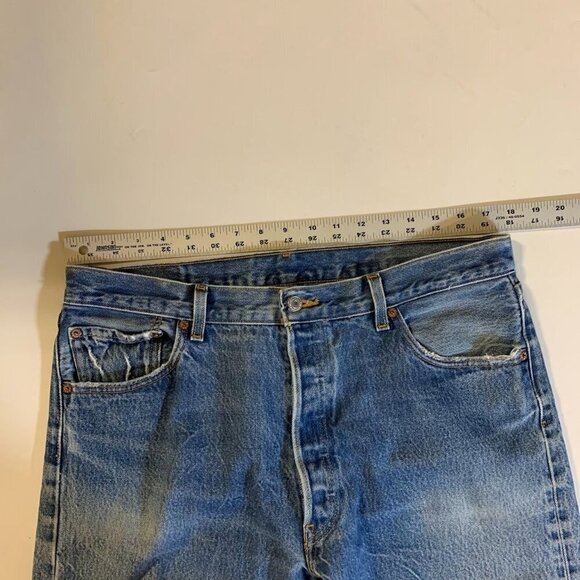 Levi's Men's 501 Classic 5 Pocket Cotton Denim Straight Leg Denim Jeans SIze 38 - Picture 10 of 13